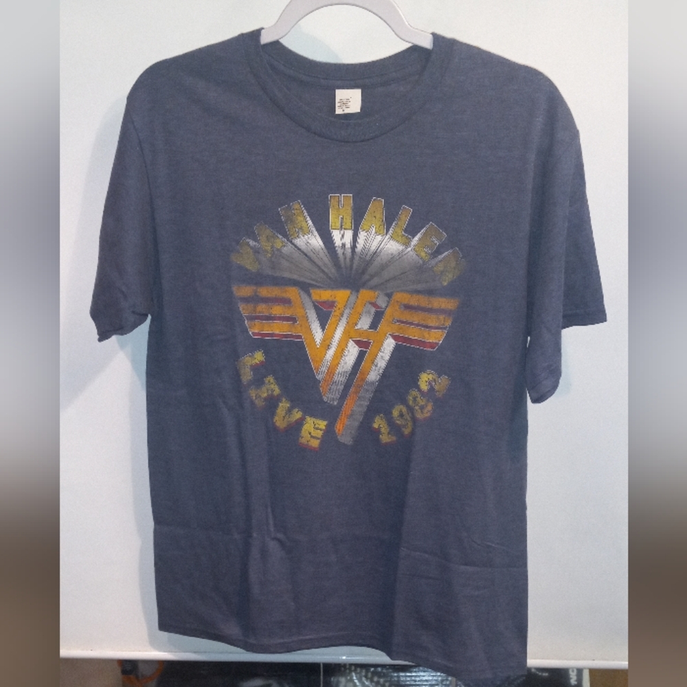 Van Halen T-Shirt New Old Stock w/tags- blue gray Mens Medium